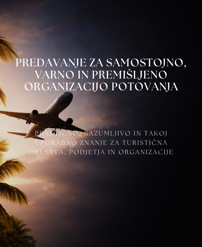 Predvanje - organizacija potovanj - Z letalom na poti